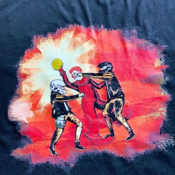 Continental Clown Punch Black Tee Shirt - Picture 2 of 10
